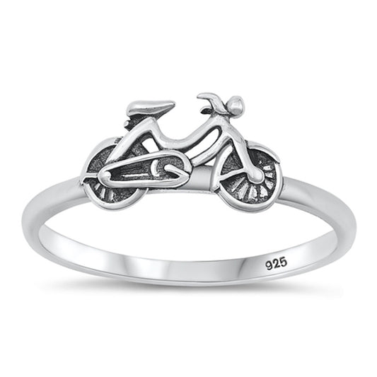 Cute Bicycle Statement Ring in Sterling Silver