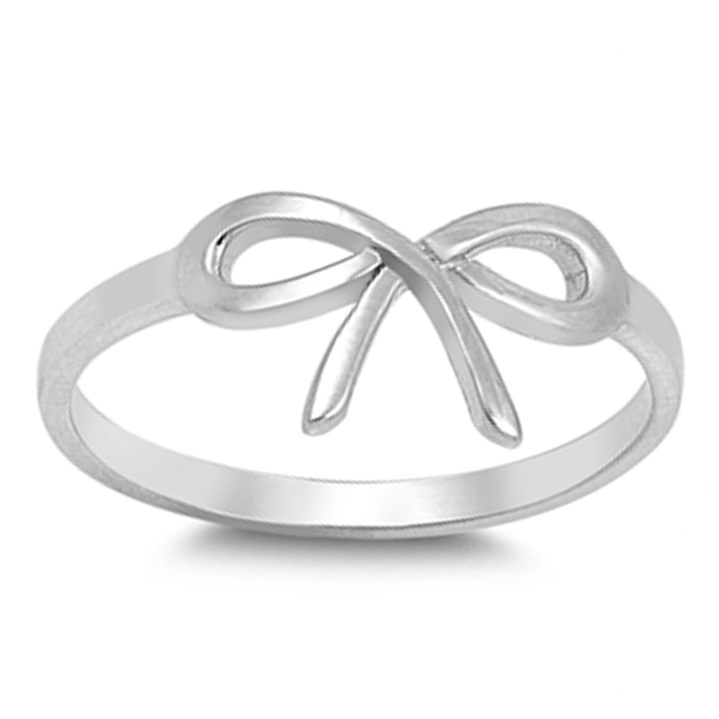 Petite Ribbon Stackable Minimalist Ring in Sterling Silver