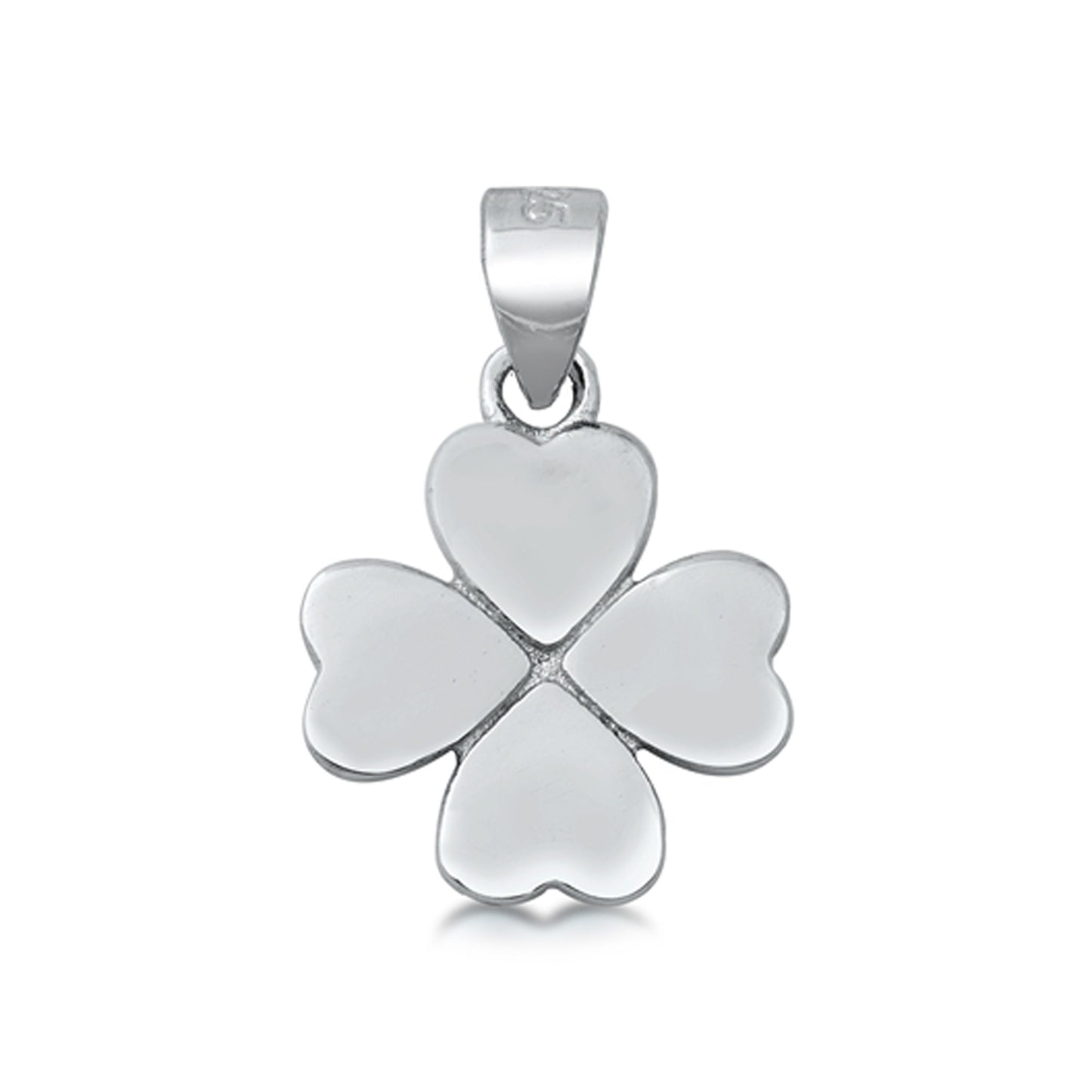 Clover Hearts Small Pendant in Sterling Silver