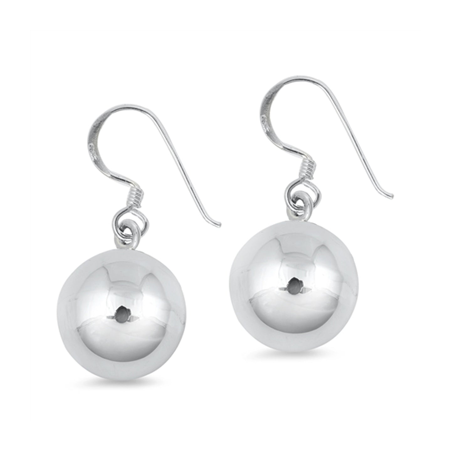 Classic Ball Dangle Earrings Sterling Silver