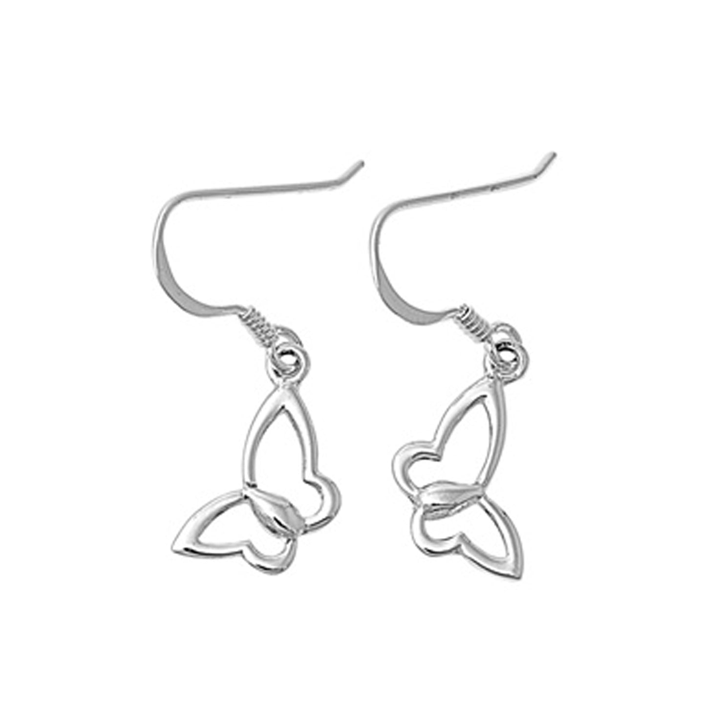 Whimsical Butterfly  Dangle Earrings Sterling Silver