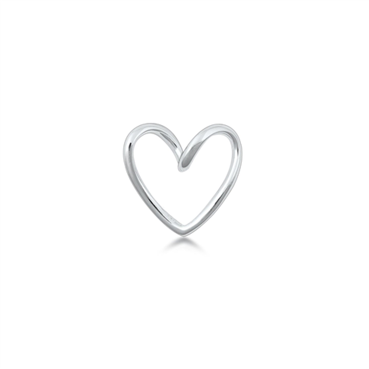 Spiral Heart Pendant in Sterling Silver