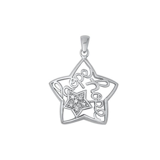 Star of Hope Pendant in Sterling Silver