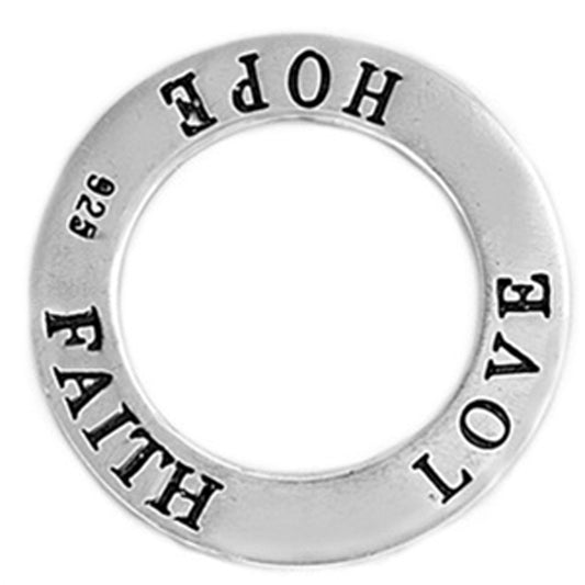 Faith, Hope & Love Pendant in Sterling Silver