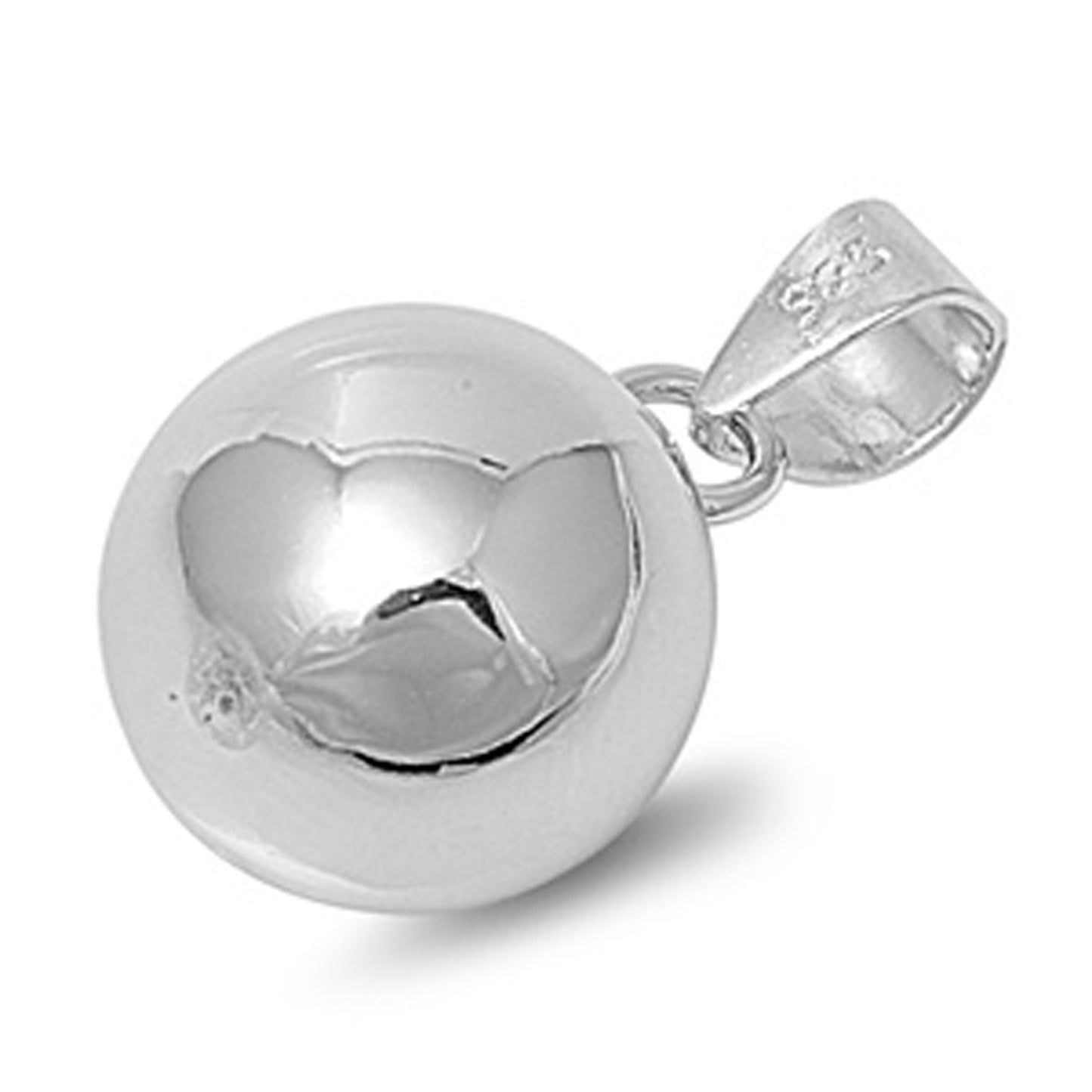 Polished 11mm Ball Pendant in Sterling Silver