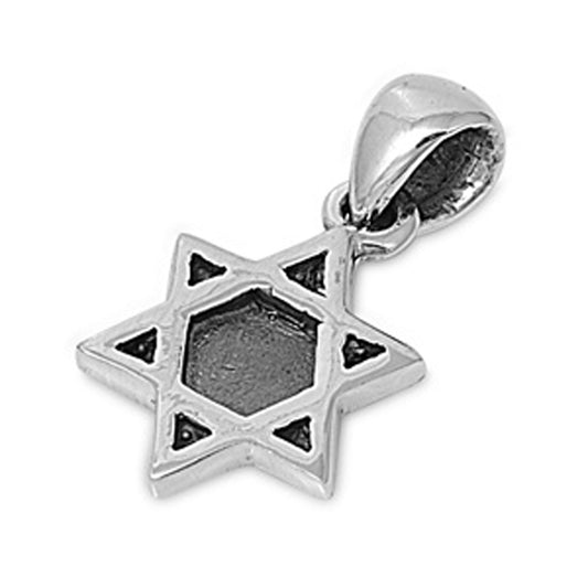 Jewish Star of David Pendant in Sterling Silver