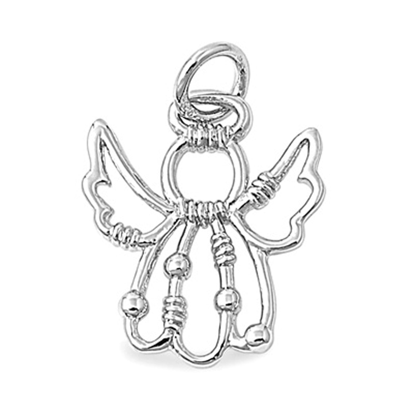 Whimsical Angel Pendant in Sterling Silver