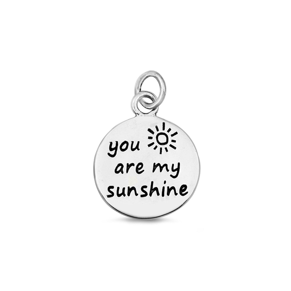 You Are My Sunshine' Engrave Pendant in Sterling Silver