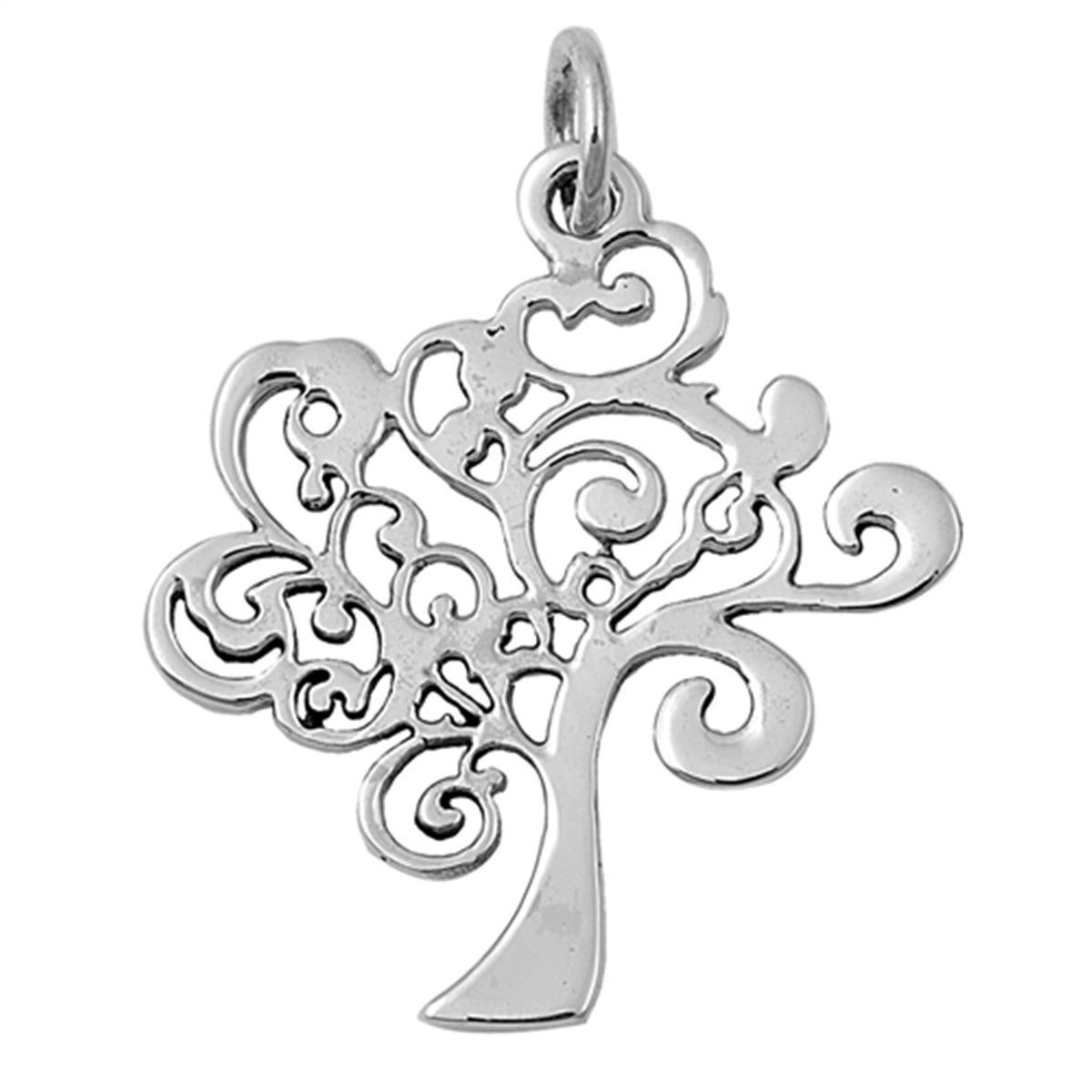 Swirls of Branch Tree Pendant in Sterling Silver