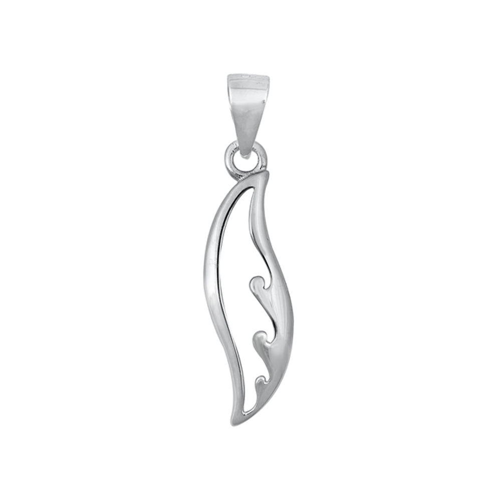 Rising Flame Pendant in Sterling Silver