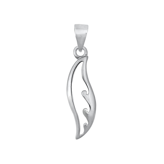 Rising Flame Pendant in Sterling Silver