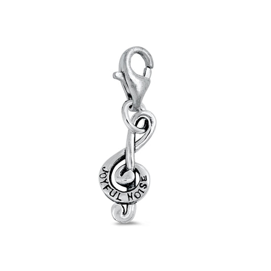 Joyful Noise' with G-Clef Charm Pendant in Sterling Silver