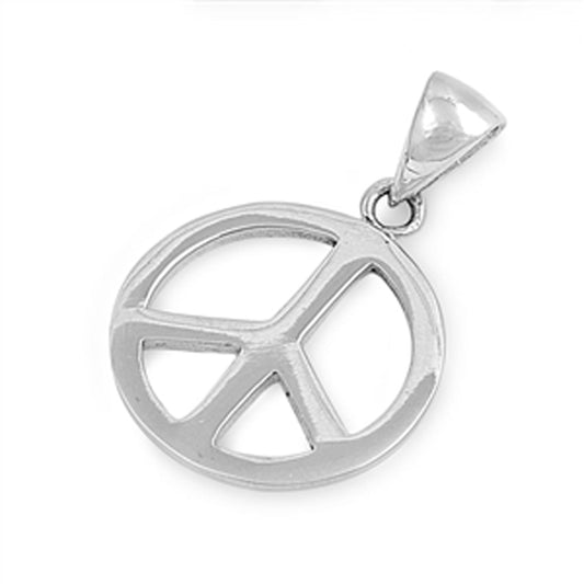 Iconic Peace Symbol Pendant in Sterling Silver