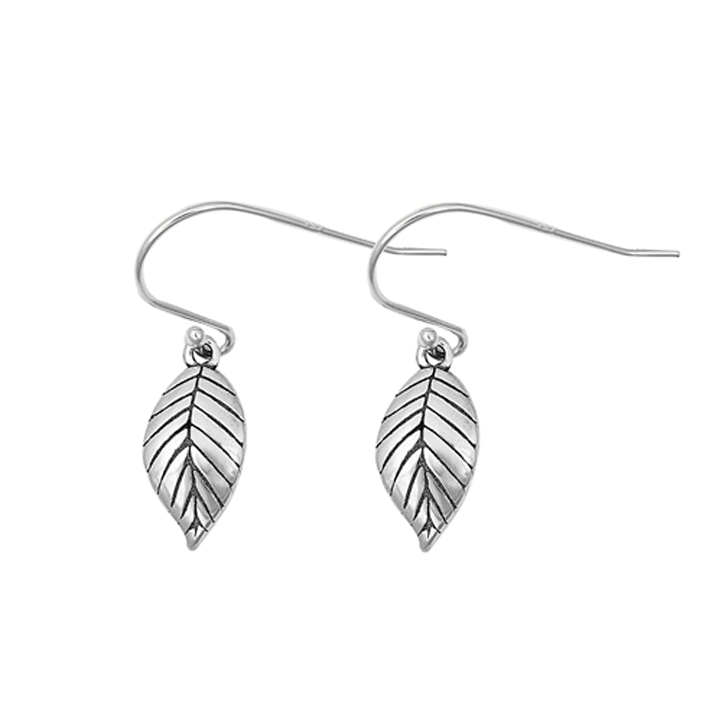 Autumn Leaf Dangle Earrings in Sterling Silver