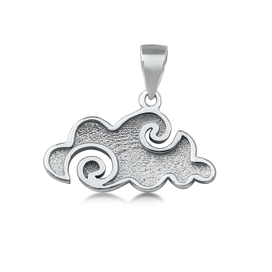 Whimsical Cloud Pendant in Sterling Silver