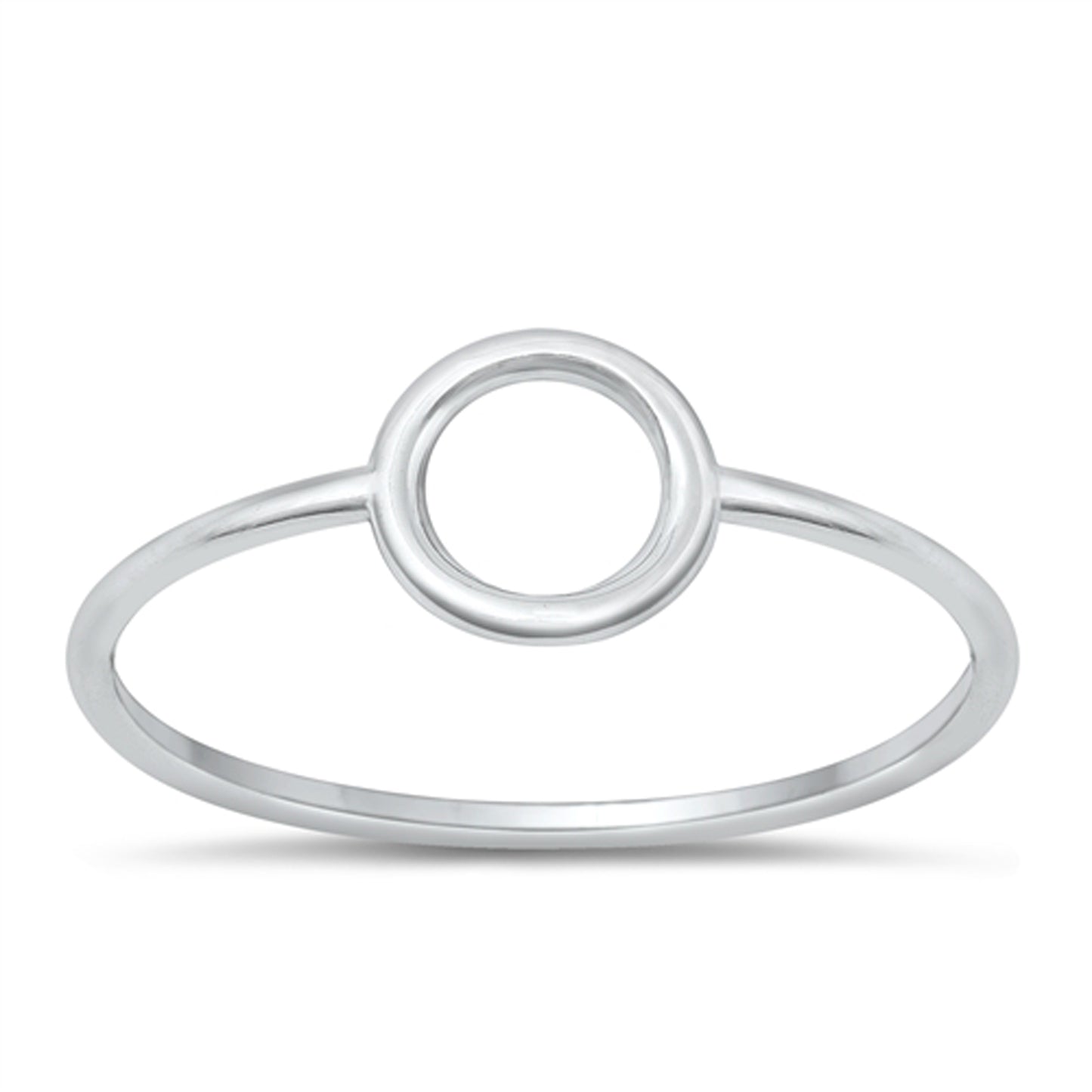 Shape Collection Circle Stackable Ring in Sterling Silver