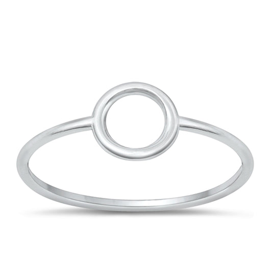 Shape Collection Circle Stackable Ring in Sterling Silver