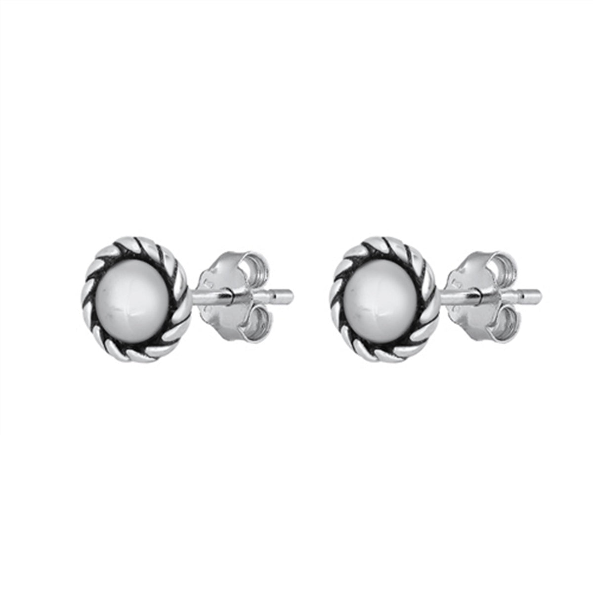 Classic Bali Stud Earrings in Sterling Silver