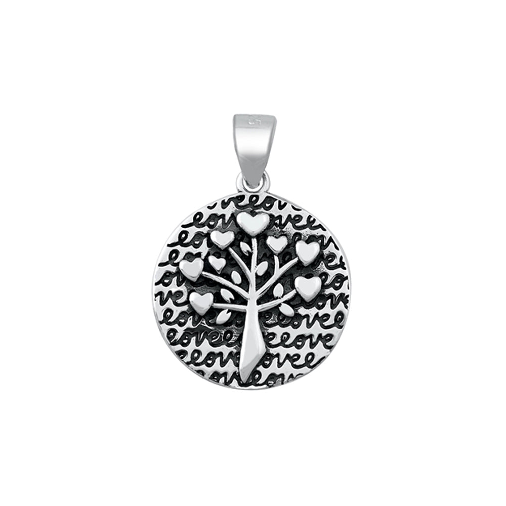 Branches of Hearts Love Pendant in Sterling Silver