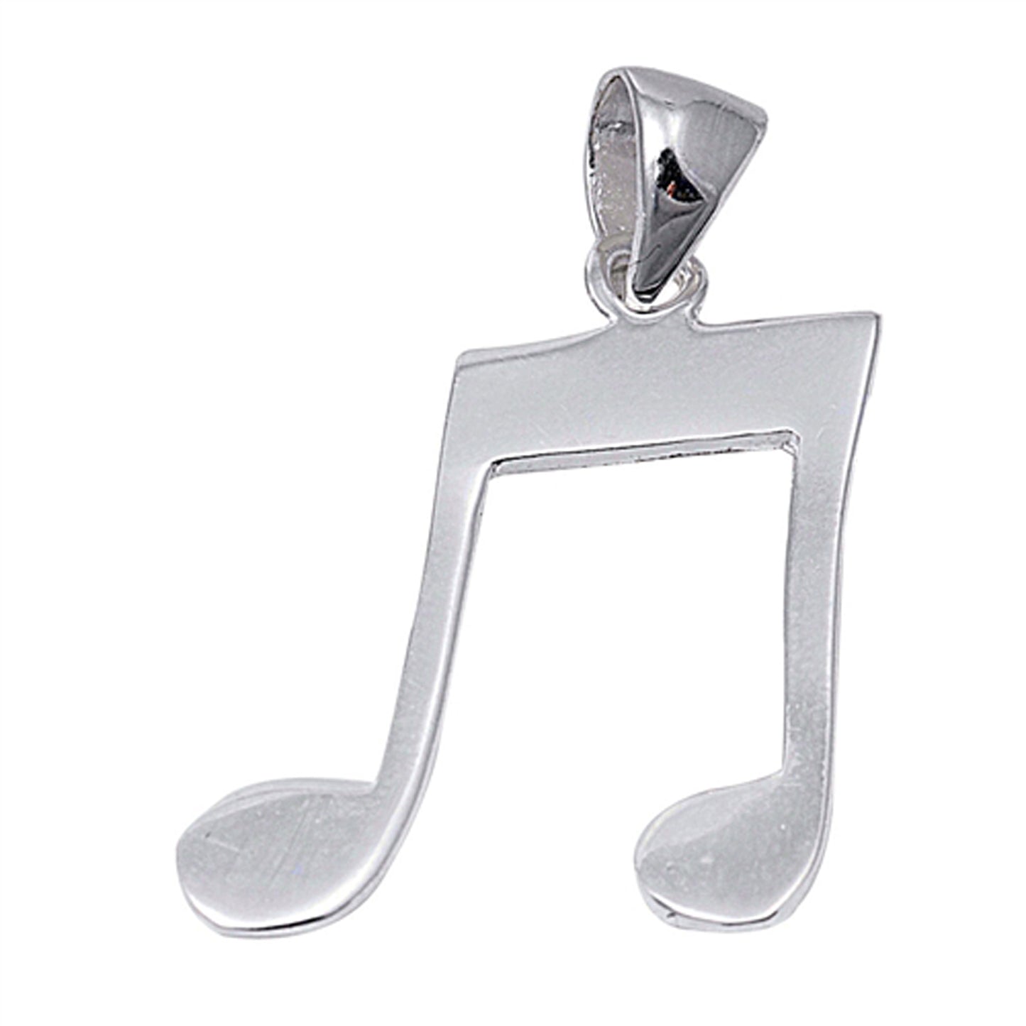 Music Note Pendant in Sterling Silver