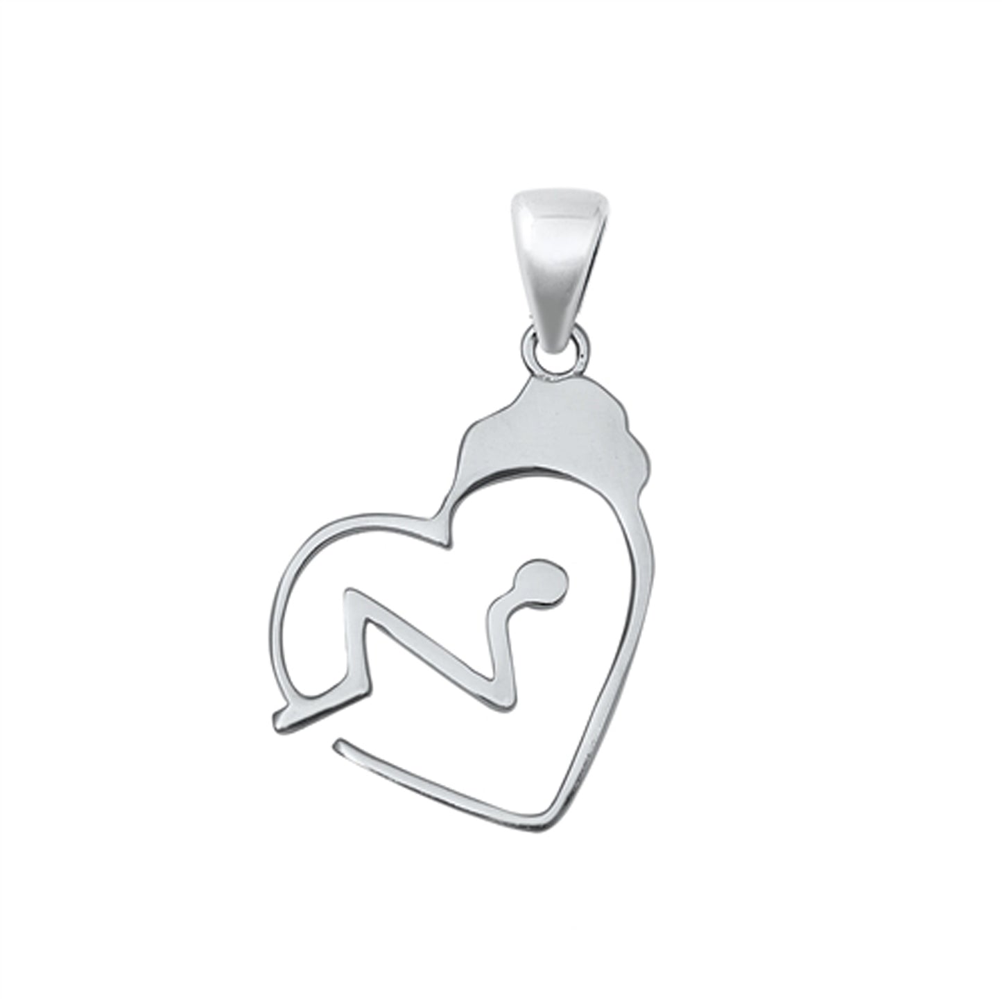 A Nurse's Heart Pendant in Sterling Silver