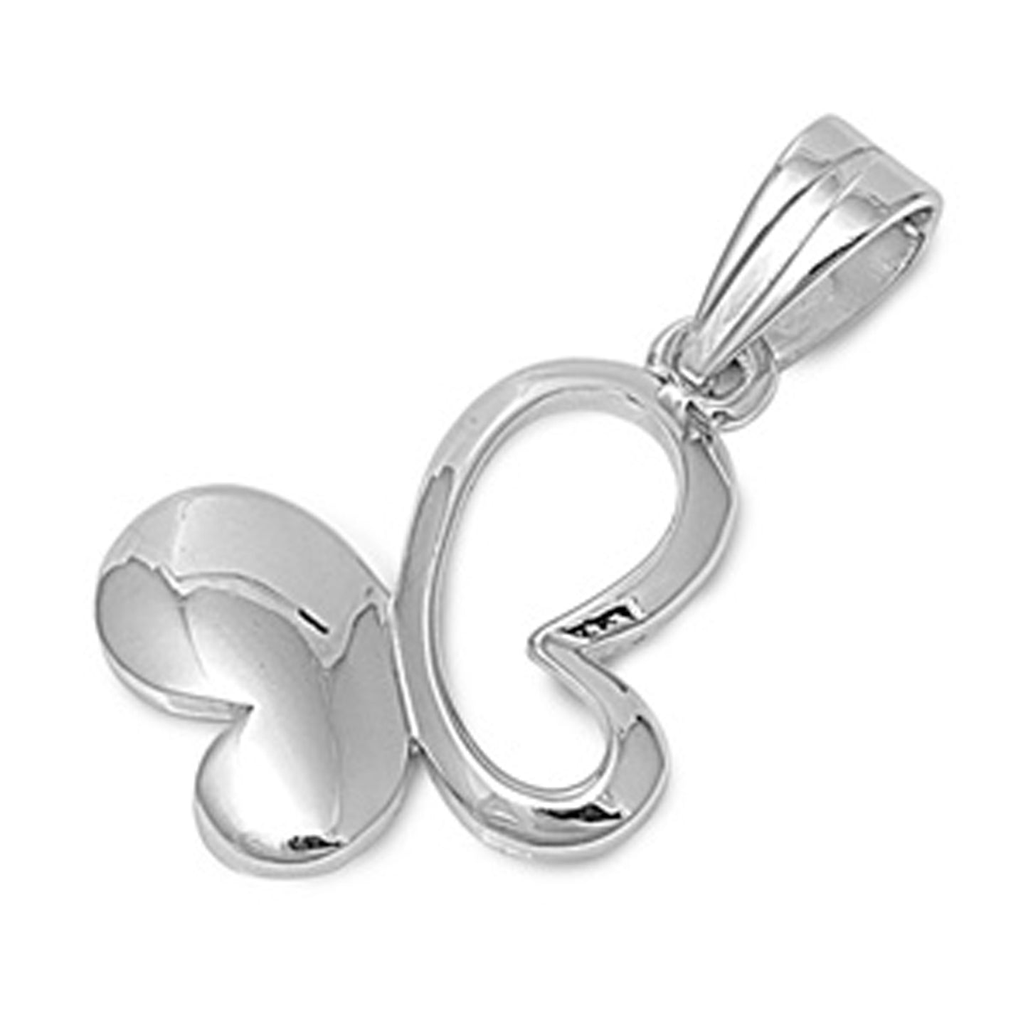 Whimsical Butterfly Pendant in Sterling Silver