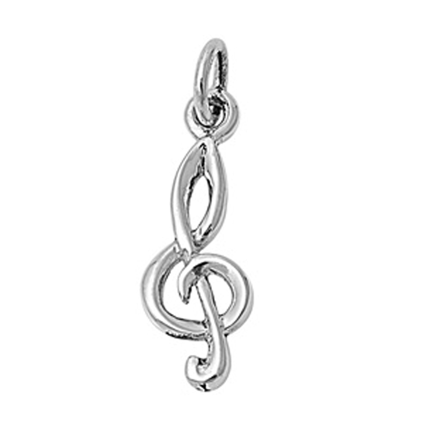 G-Clef Music Pendant in Sterling Silver