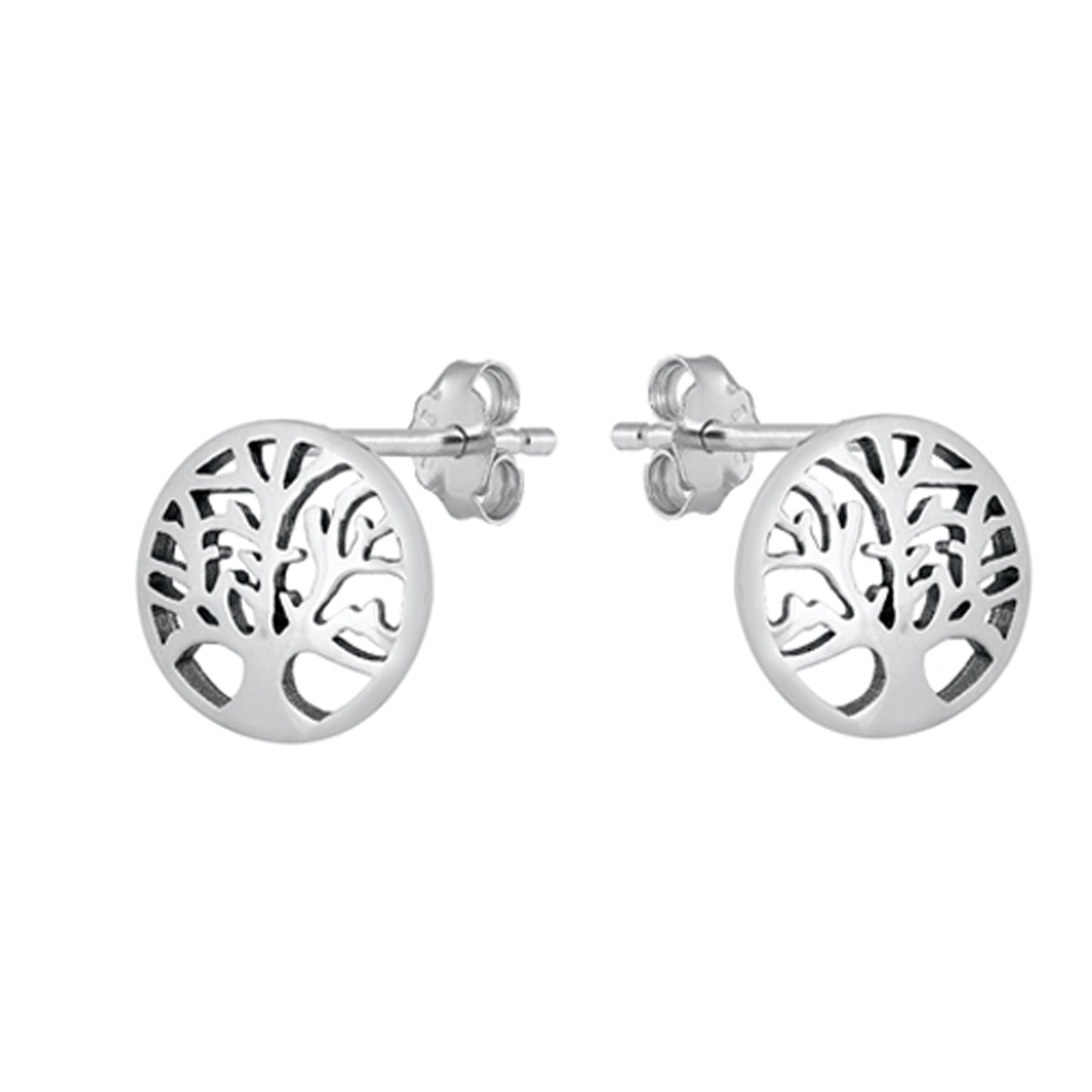 Tree of Knowledge Stud Earrings in Sterling Silver