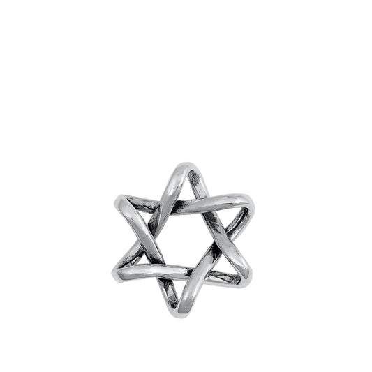 Handcrafted Star of David Pendant in Sterling Silver