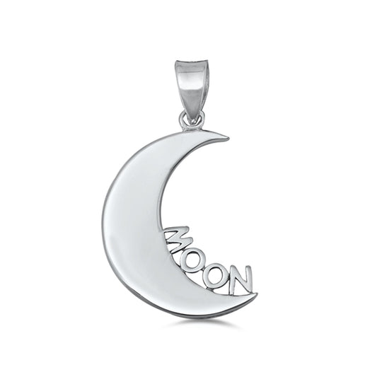 Half Moon Pendant in Sterling Silver