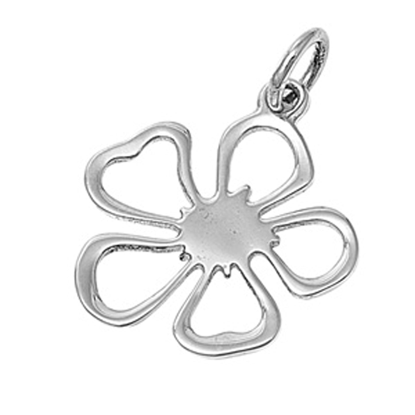 Hawaiian Plumeria Pendant in Sterling Silver