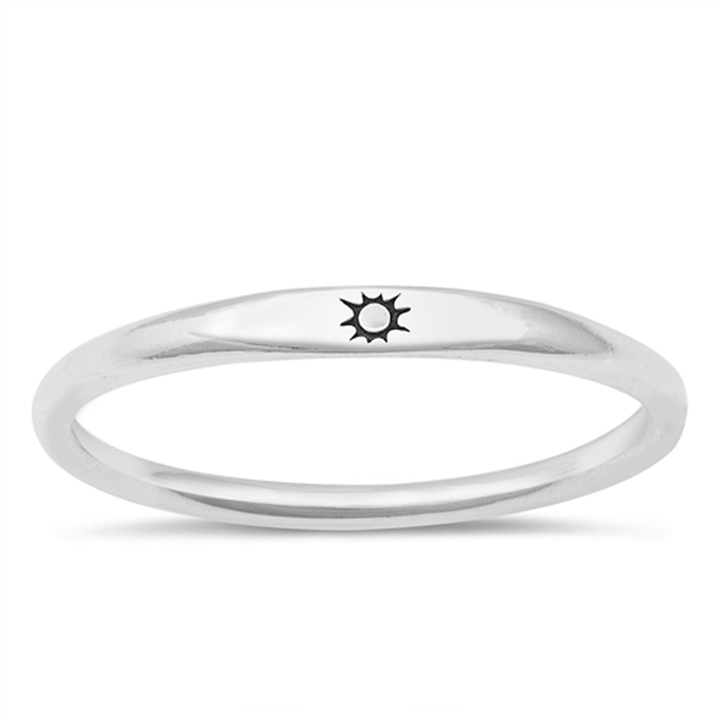 Blazing Sun Stackable Ring in Sterling Silver