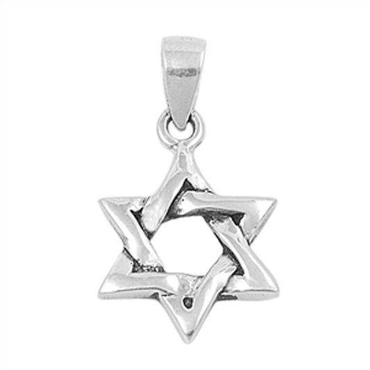 Classic Jewish Star of David Pendant in Sterling Silver