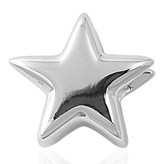 Polished Plain Star Pendant in Sterling Silver