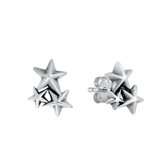 Scattered Stars Stud Earrings in Sterling Silver