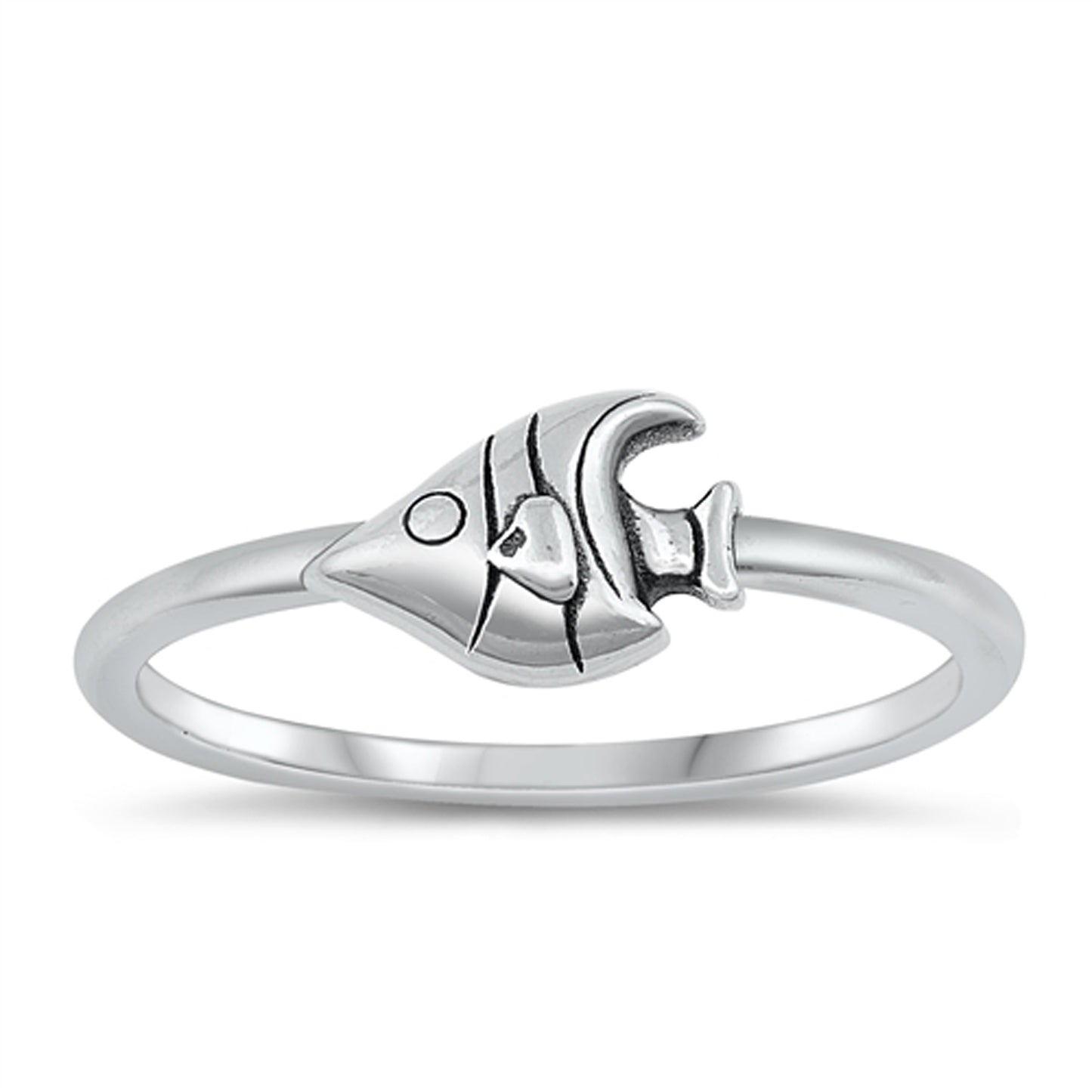 Aquarium Fish Ring in Sterling Silver