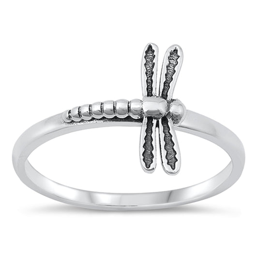 Whimsical Dragonfly Ring in Sterling Silver