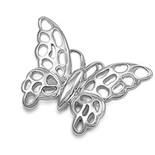 Latticework Butterfly Pendant in Sterling Silver