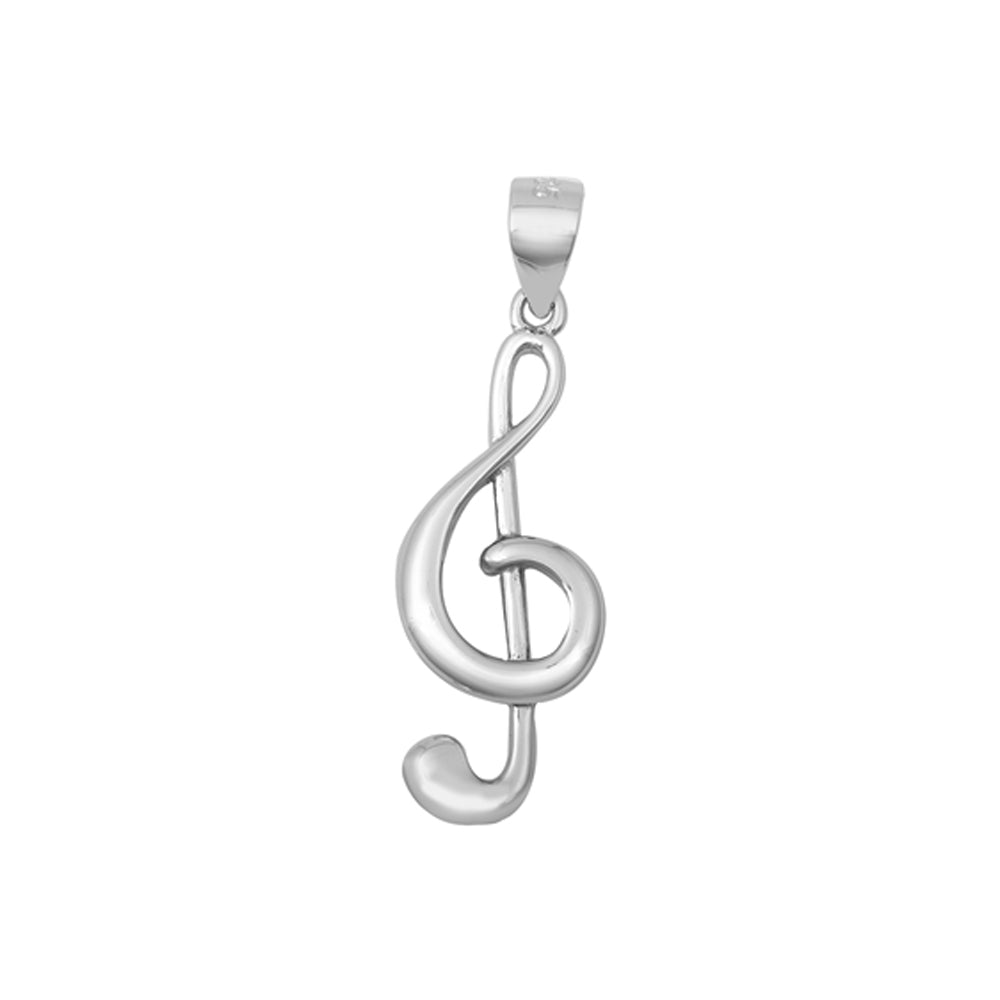 G-Clef Music Lover Pendant in Sterling Silver