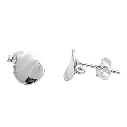 Small Contemporary Stud Earrings in Sterling Silver