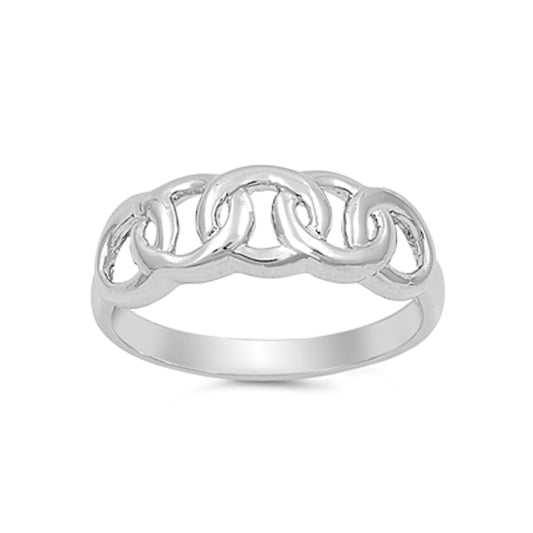 Linked Circles Statement Ring in Sterling Silver