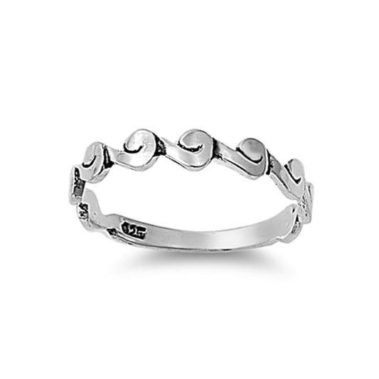 Sea of Waves Stackable Ring in Sterling Silver