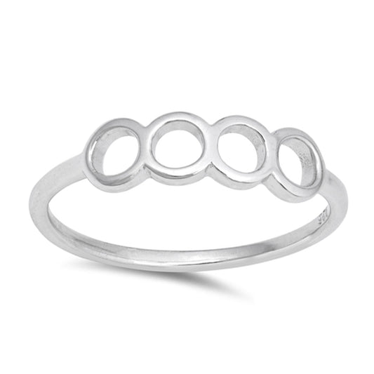 Row of Circles Ring Minimalist Jewelry in Sterling Silver