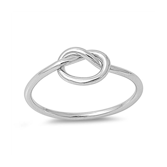 Tied Love Knot Ring Minimalist Jewelry in Sterling Silver