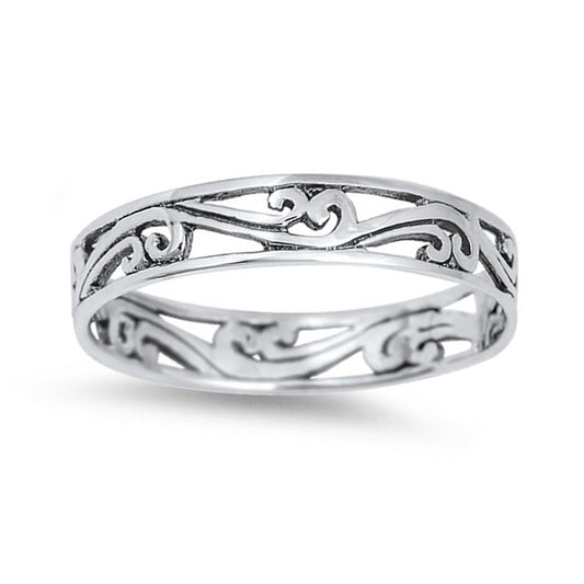 Openwork Scroll Ring in Sterling Silver