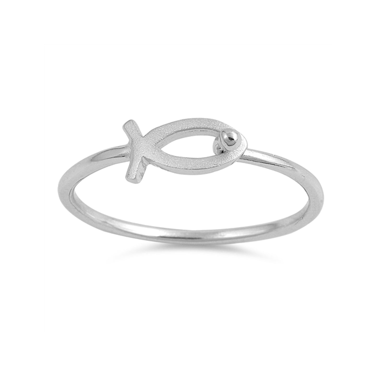 Christian Ichthus Fish Stackable Ring