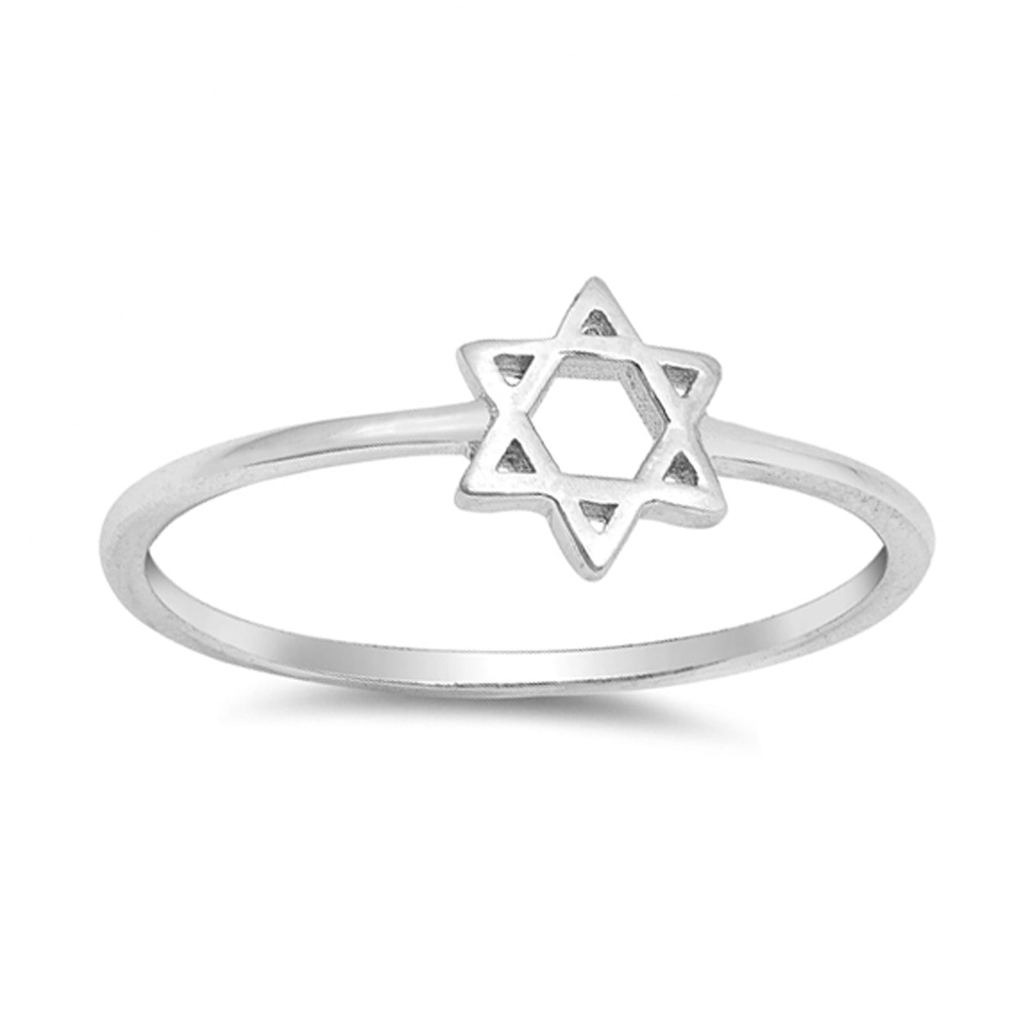 Petite Star of David Ring Minimalist Jewelry in Sterling Silver