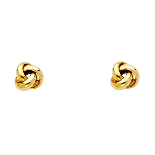 Lover's Knot Stud Earrings in 14k Yellow Gold