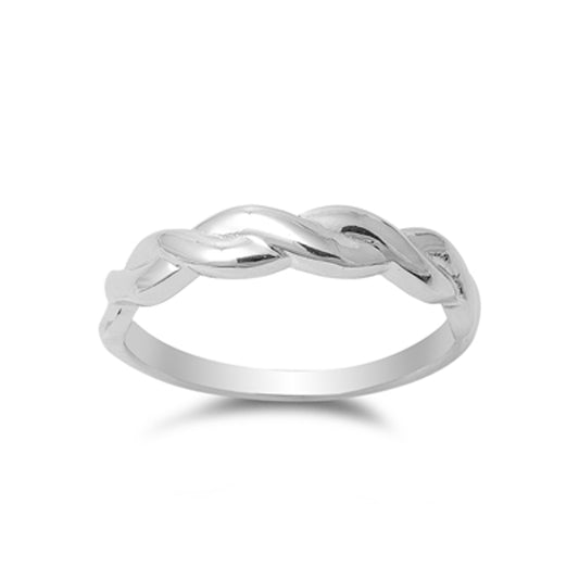 Intertwined Stackable Ring in Sterling Silver