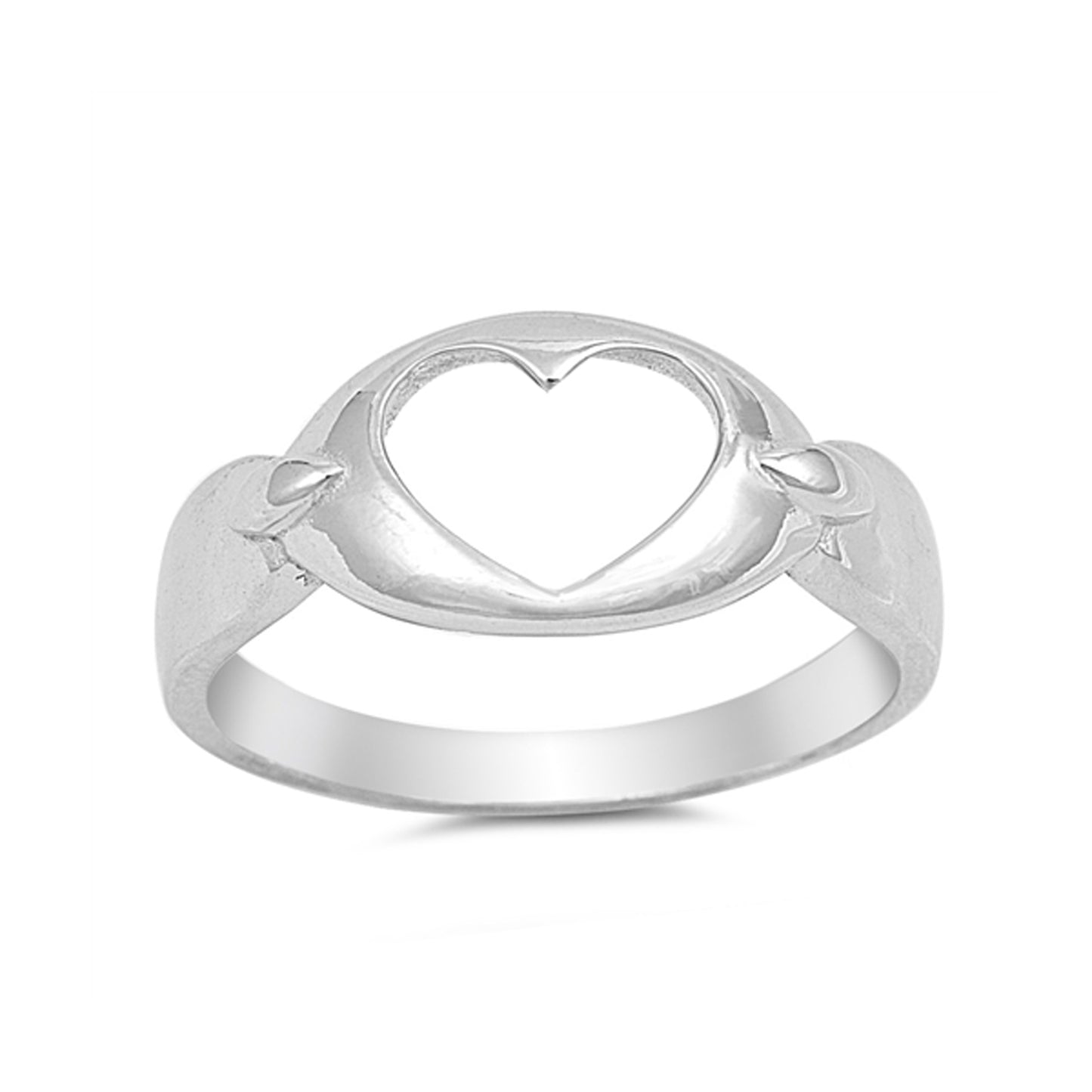 Heart Symbol Promise Ring in Sterling Silver